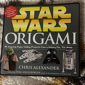 Star Wars Origami book with paper scenes vehicles creatures from the film